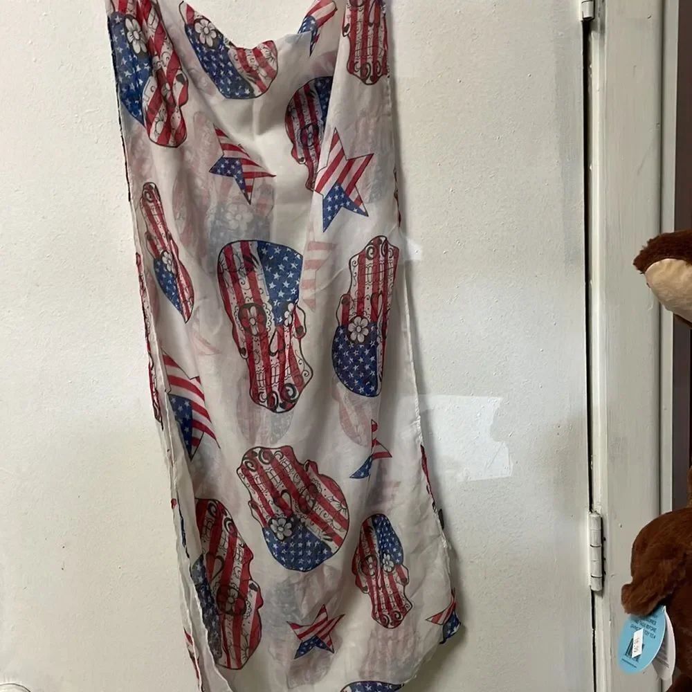 American Flag /Skull Scarf Wrap